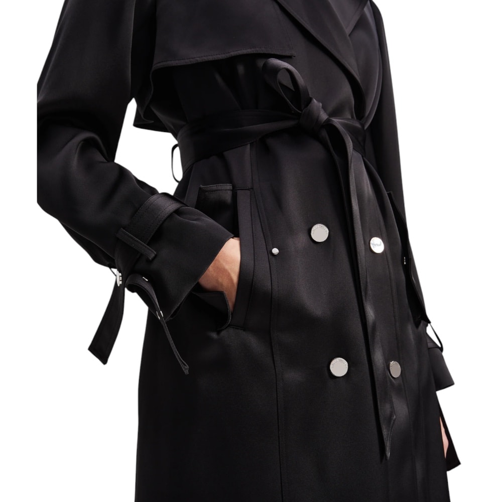 Gabardina mujer fluida negra Karl Lagerfeld | Gallery Carrilé foto 4