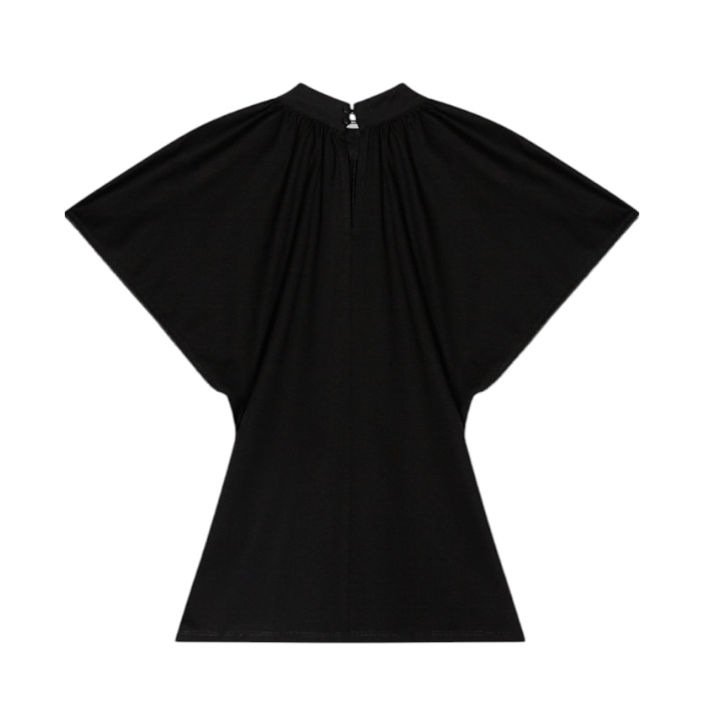 Camiseta negra cuello alto y manga voluminosa Karl Lagerfeld | Gallery Carrilé foto 2