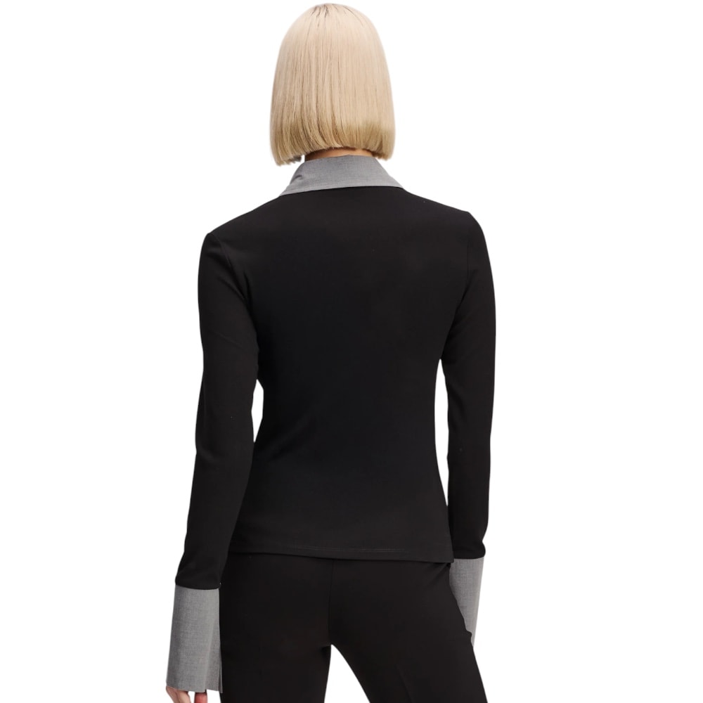 Blusa negra mujer entallada Karl Lagerfeld | Gallery Carrilé foto 4