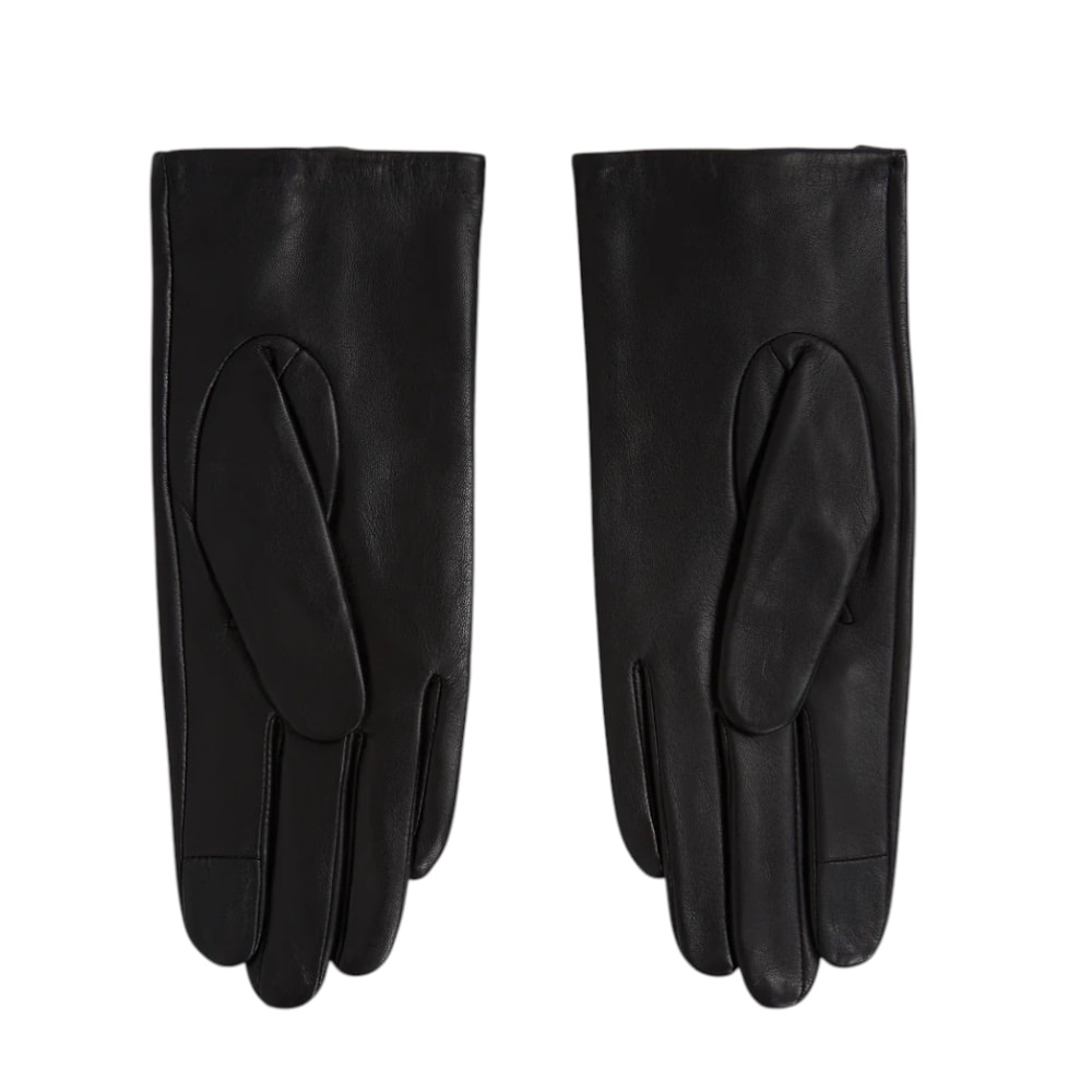 Guantes negros cremallera cuero Karl Lagerfeld | Gallery Carrilé foto 3