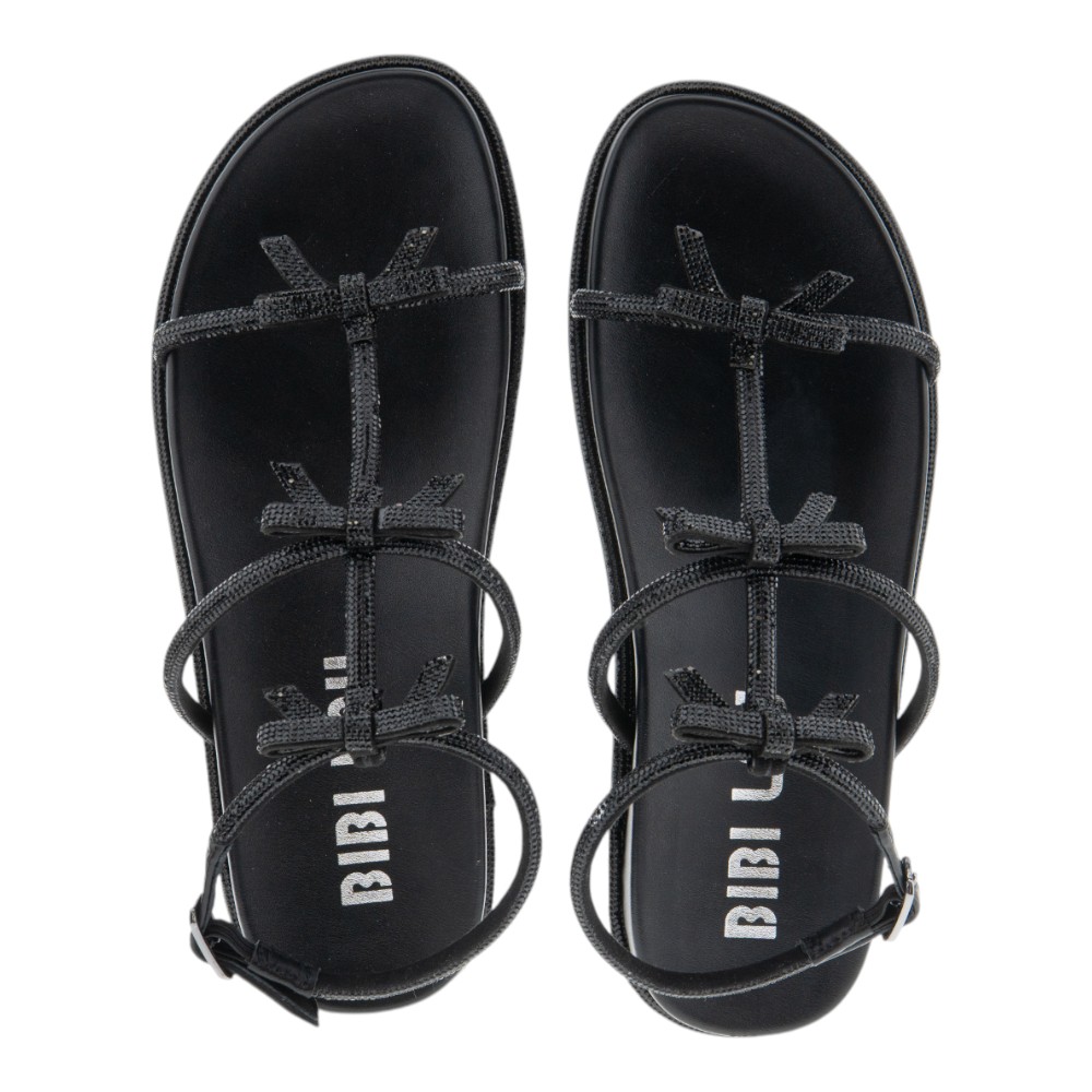 Sandalias elegantes planas lazos mujer Bibi Lou  | Carrilé foto 2