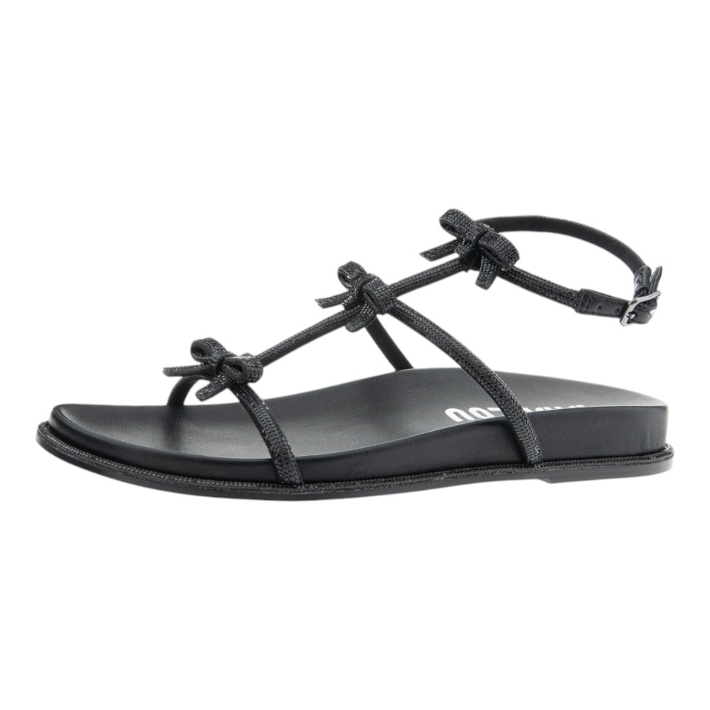 Sandalias elegantes planas lazos mujer Bibi Lou  | Carrilé foto 3