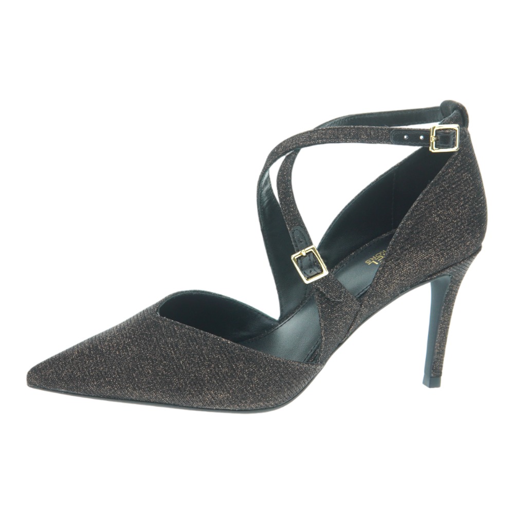 Sandalia de tacón cruzada brillo Michael Kors Adela Flex Pump foto 3