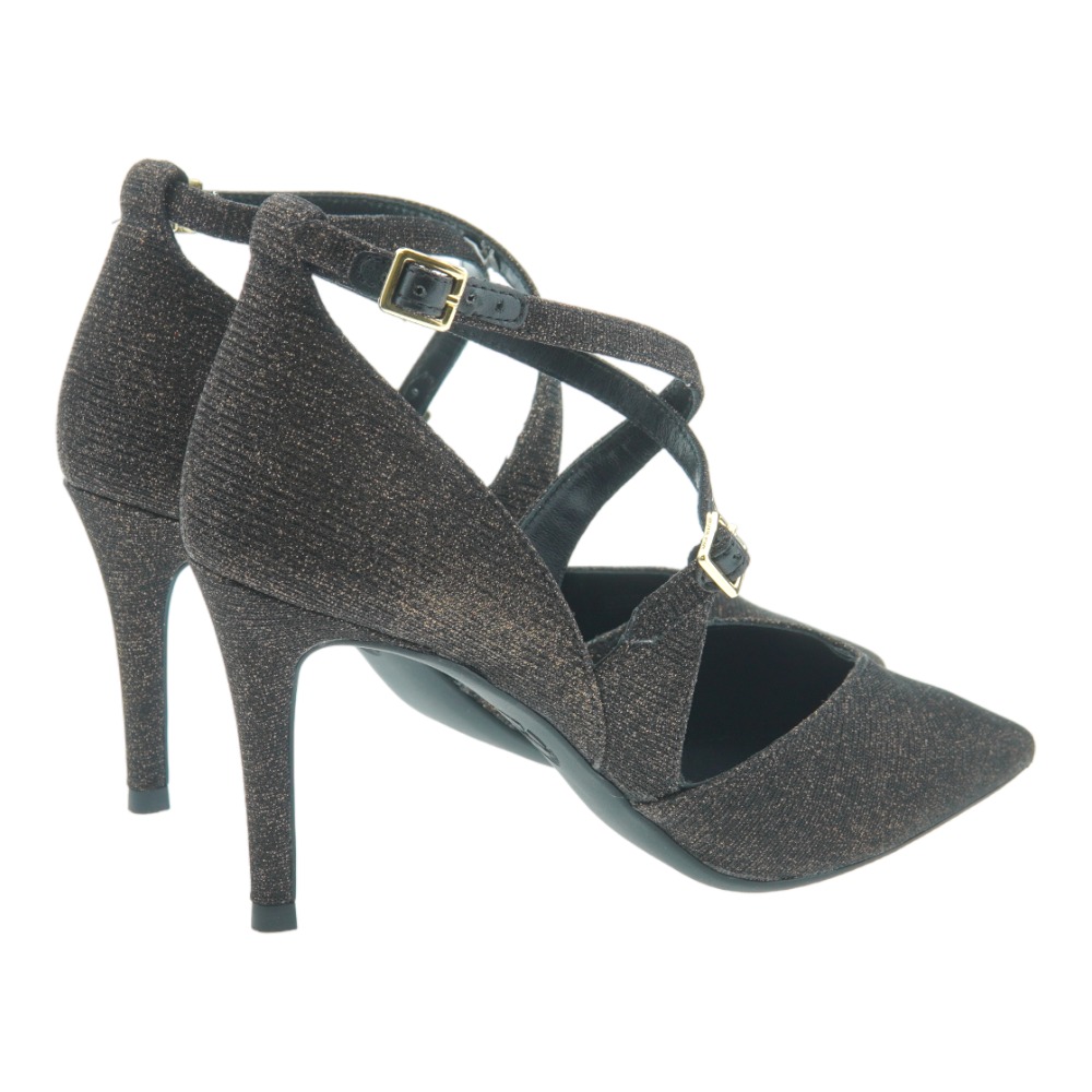 Sandalia de tacón cruzada brillo Michael Kors Adela Flex Pump foto 4