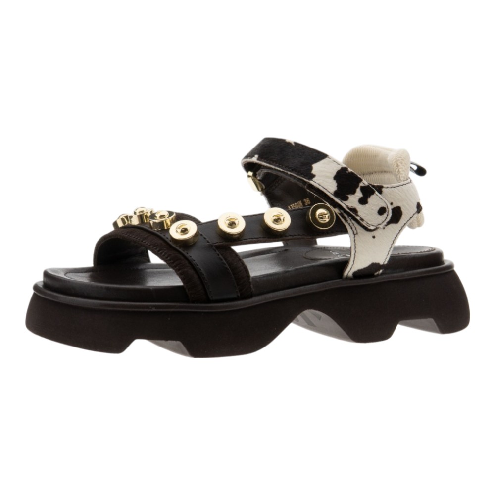 Sandalias mujer estampado vaca Jeannot foto 3