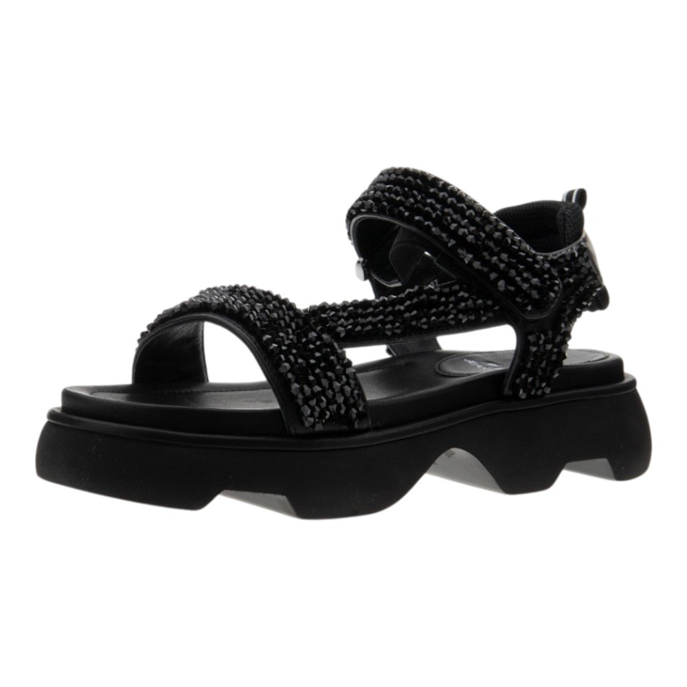 Sandalias negras anatómicas brillantes Jeannot foto 3