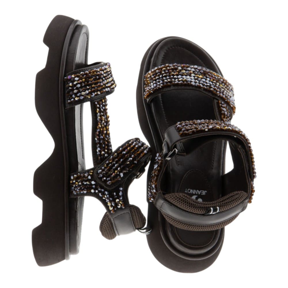 Sandalias bio marrones velcros Jeannot foto 2