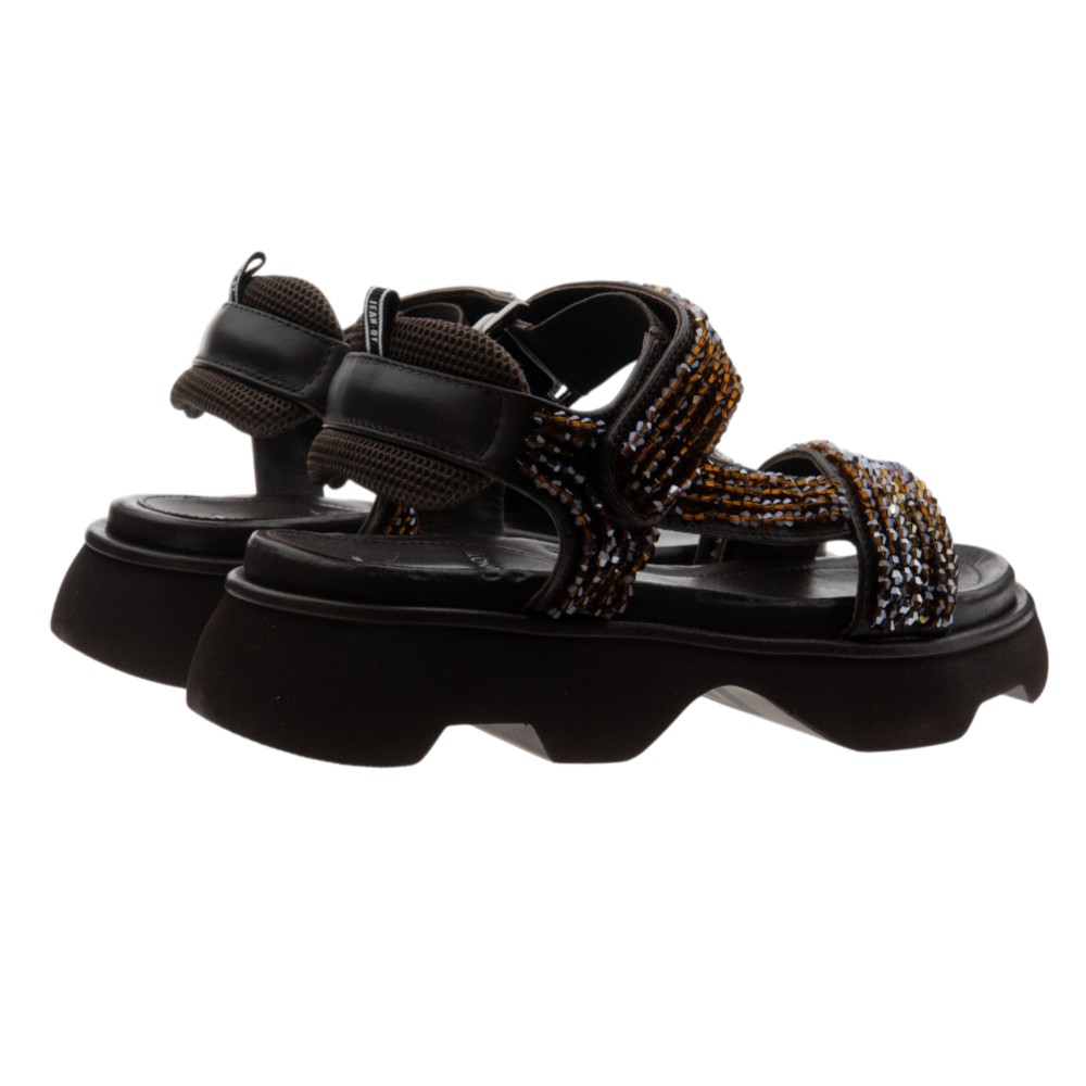 Sandalias bio marrones velcros Jeannot foto 4