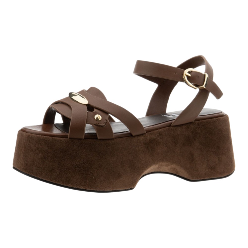 Sandalias cuero tachas plataforma Jeannot foto 3
