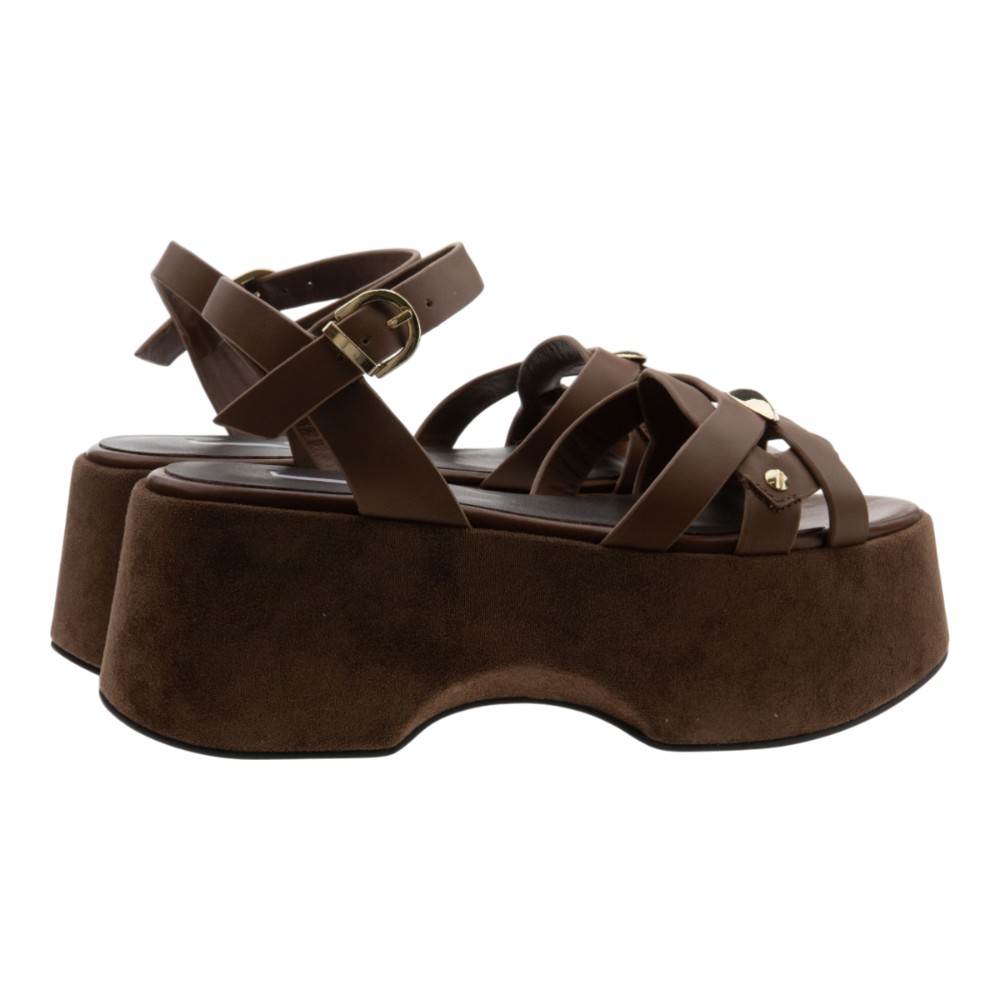 Sandalias cuero tachas plataforma Jeannot foto 4