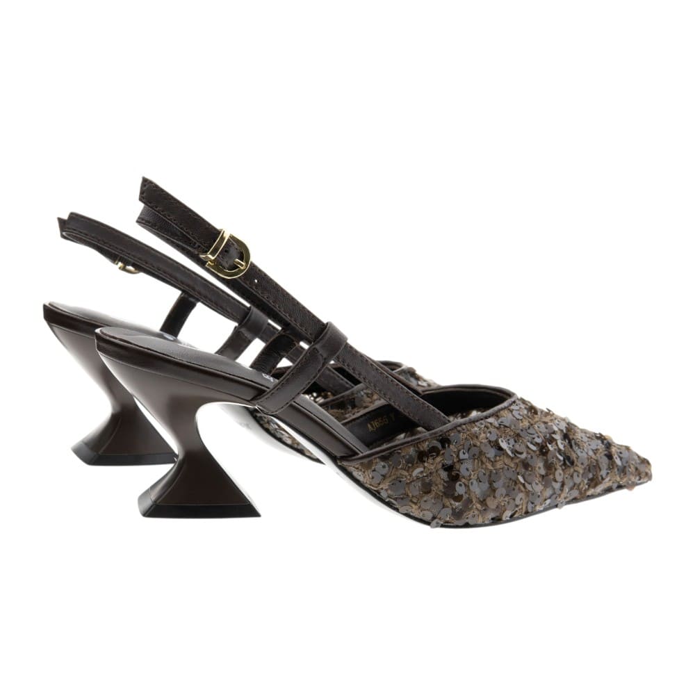 Zapato destalonado marrón lentejuelas Jeannot foto 4