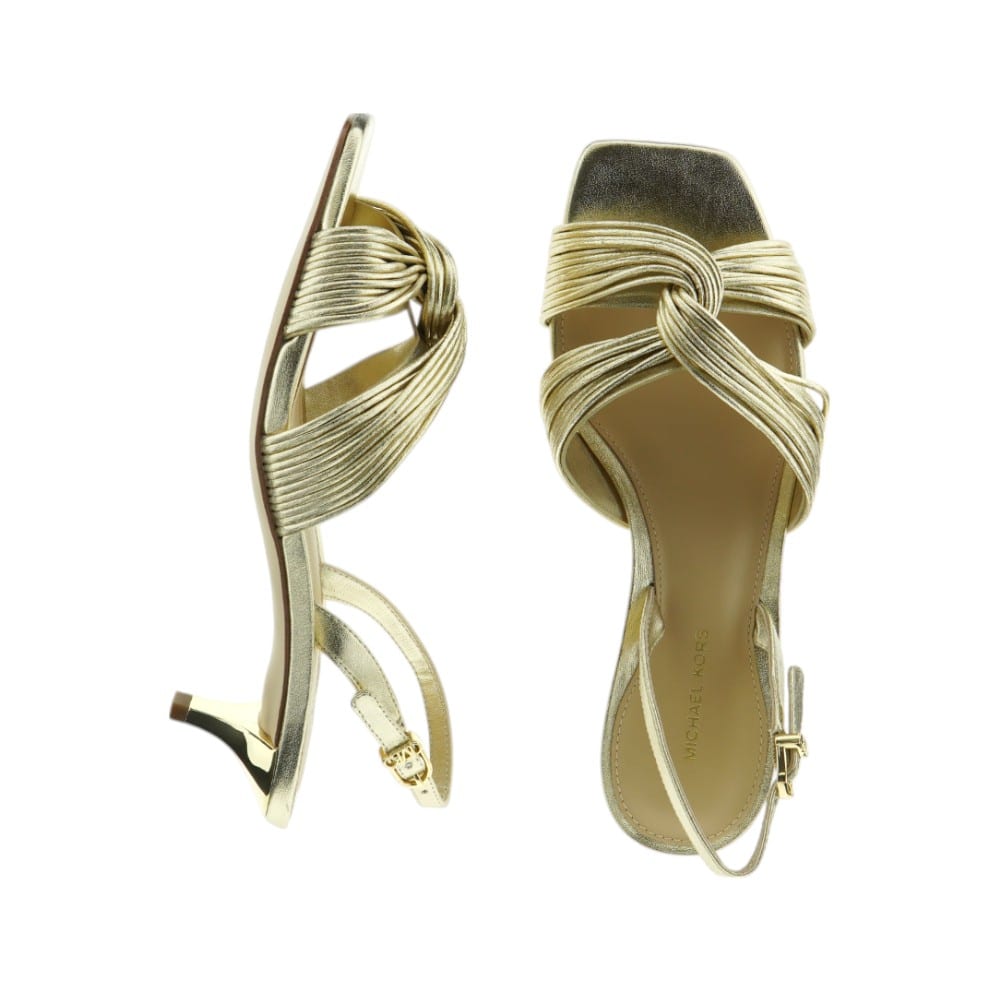 Sandalias mujer doradas tacón Michael Kors – Glamour y sofisticación foto 2