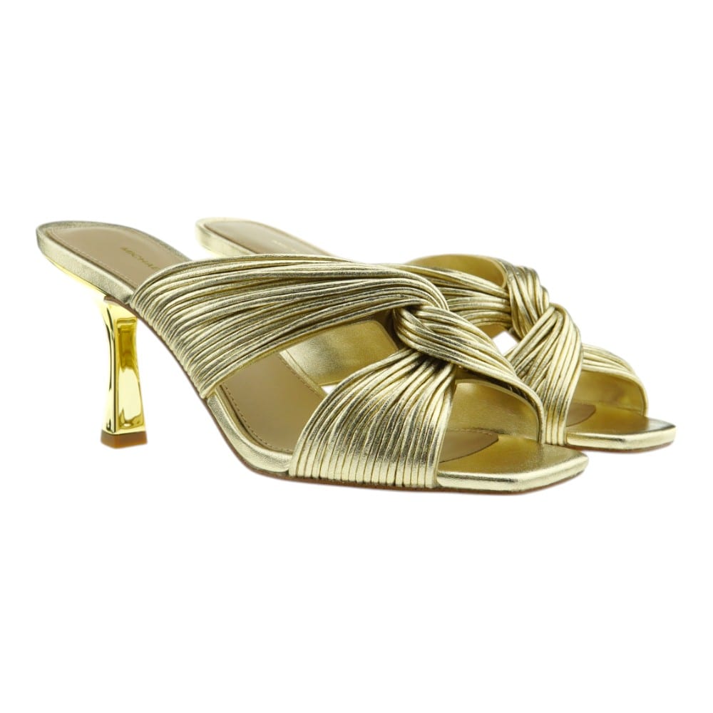 Sandalias Tacón Doradas Mujer Michael Kors Alessia Mule
