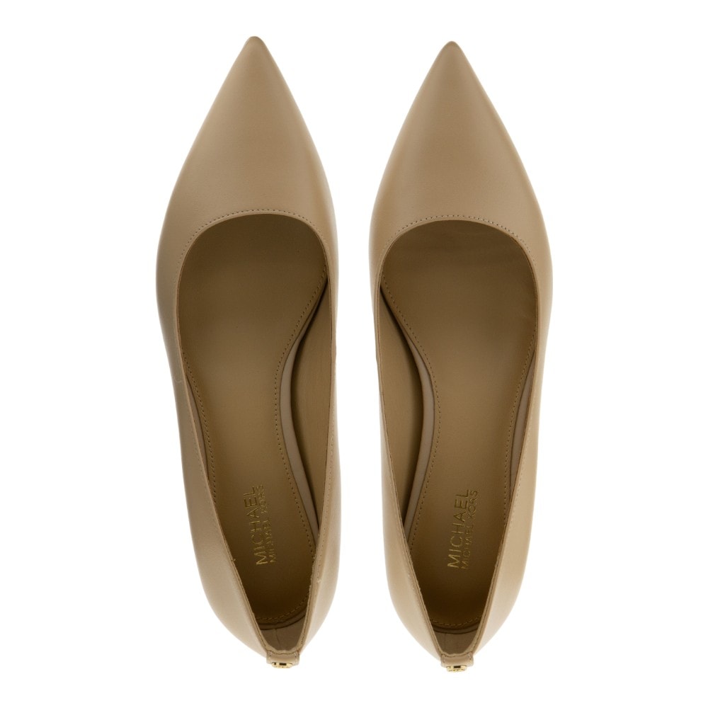 Zapato tacón bajo nude Michael Kors piel punta fina foto 2