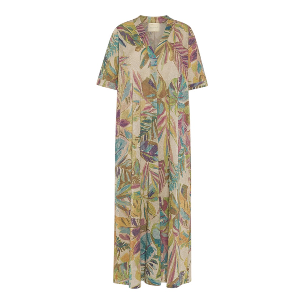 Vestido Largo Estampado Tropical Momoni Altamura