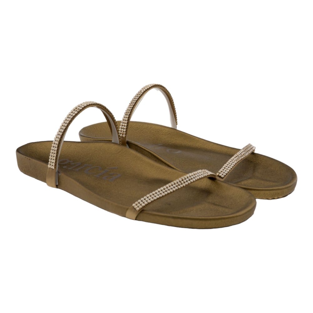 Sandalias Doradas Mujer Pedro García Swarovski Amanda