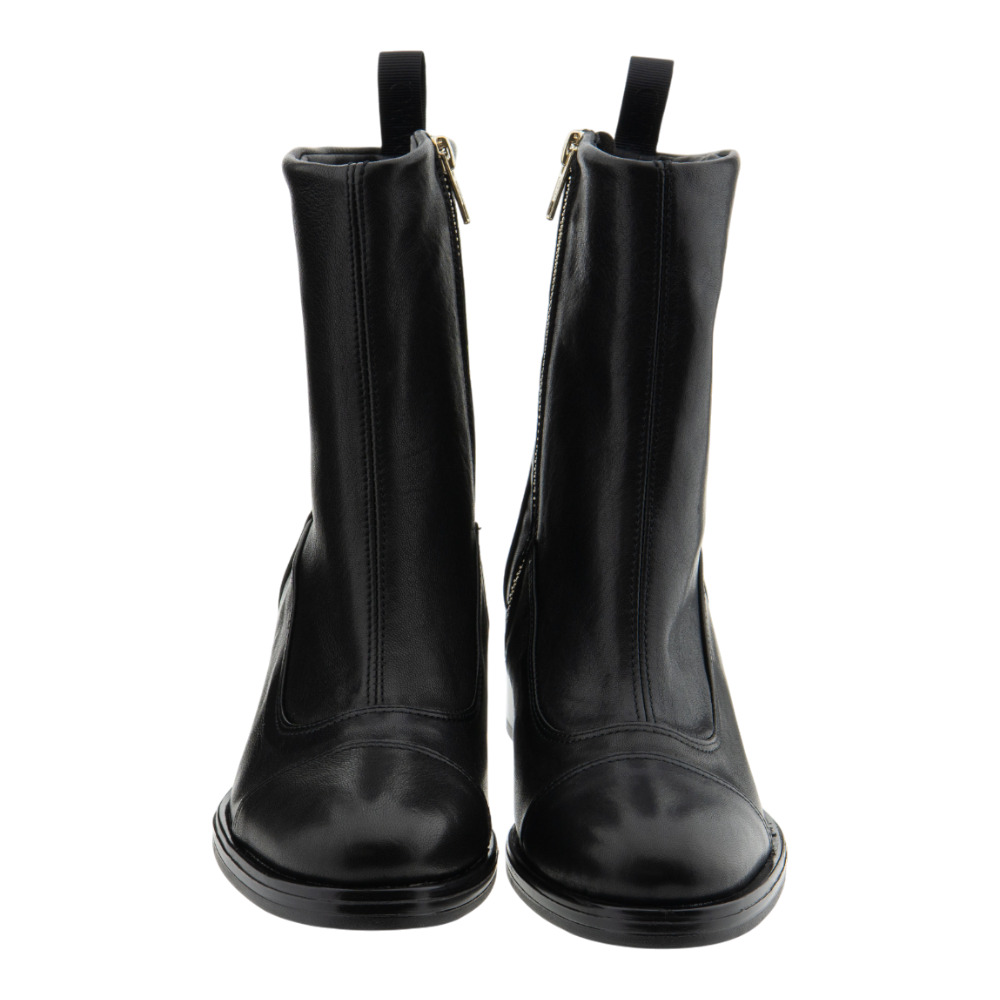 Botines negros piel Gaimo con tacón medio foto 2