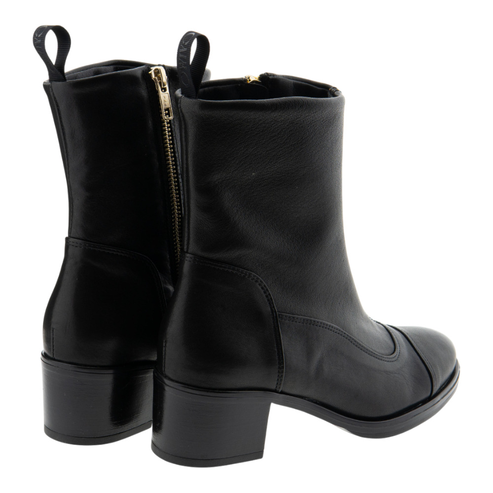 Botines negros piel Gaimo con tacón medio foto 4