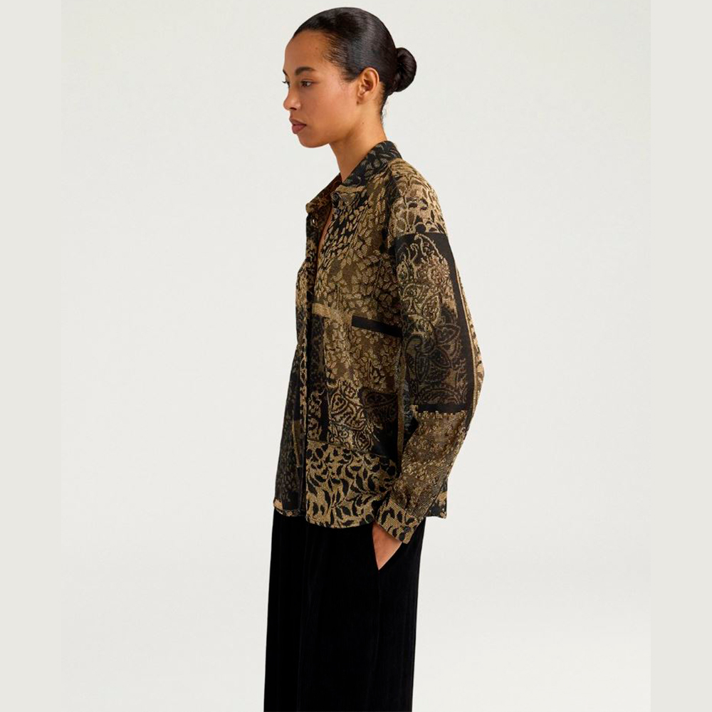 Camisa manga larga jacquard mujer Momoni foto 3