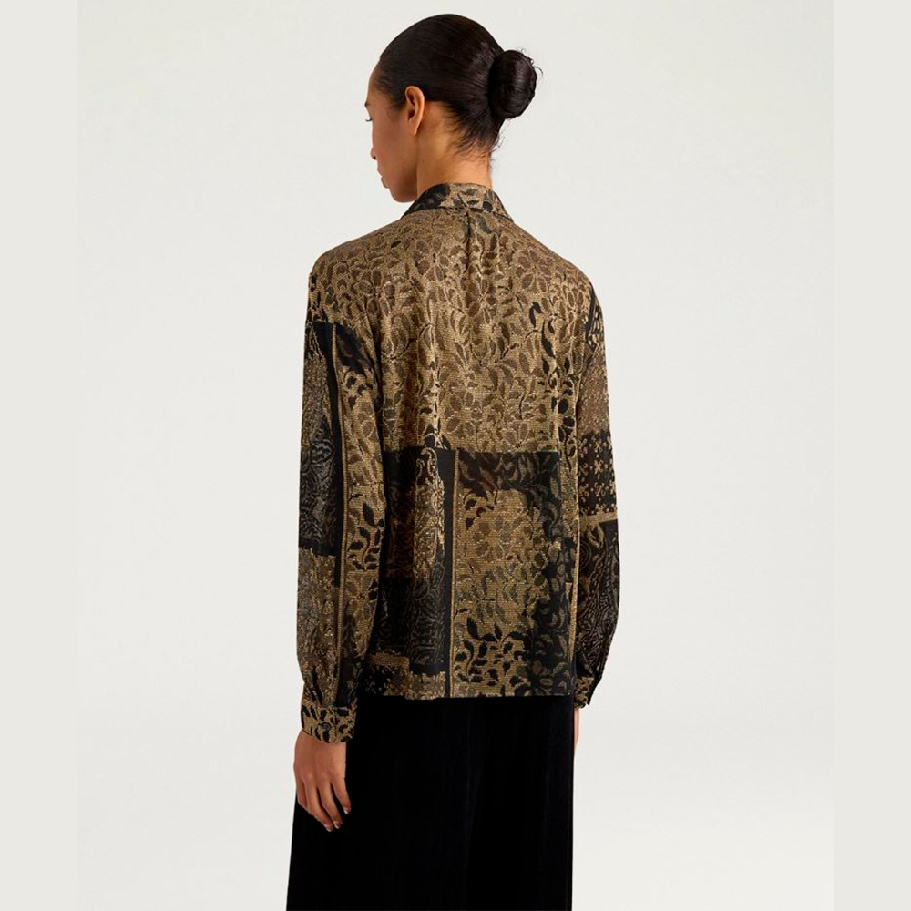 Camisa manga larga jacquard mujer Momoni foto 4