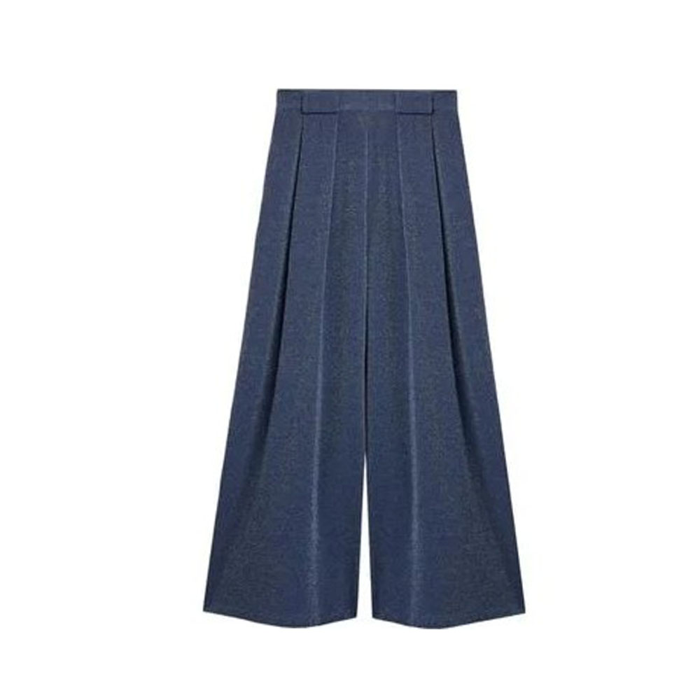 Pantalones punto lúrex azules Momoni Aspen Pant