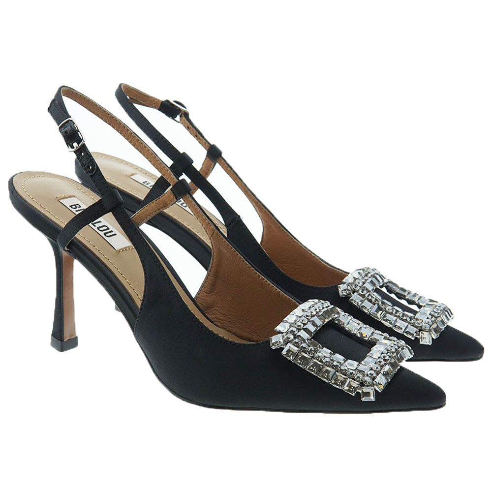 Zapato destalonado raso broche cristales Lola Cruz Asuka 511Z75VK