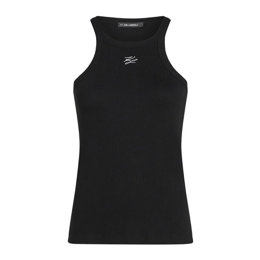 Top algodón negro sin mangas Karl Lagerfeld B2W17003