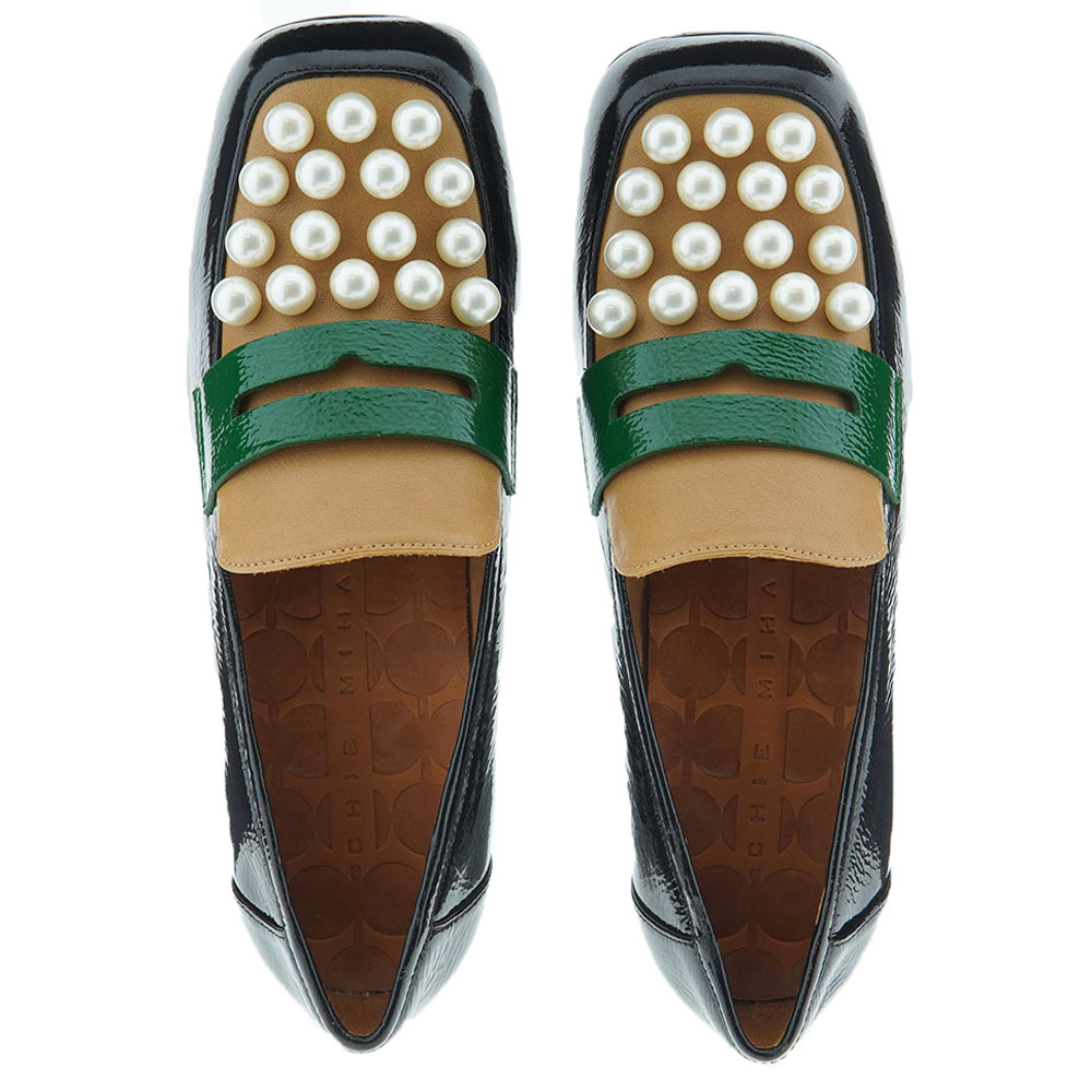 Zapato salón tipo mocasín perlas Chie Mihara Bala foto 2