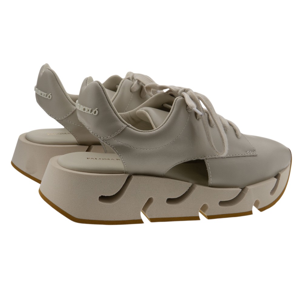 Zapatillas blancas destalonadas mujer Paloma Barceló | Carrilé foto 4