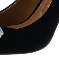 Zapato salón fiesta terciopelo negro Kurt Geiger Belgravia Bow foto 5