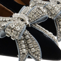 Zapato salón fiesta terciopelo negro Kurt Geiger Belgravia Bow foto 6