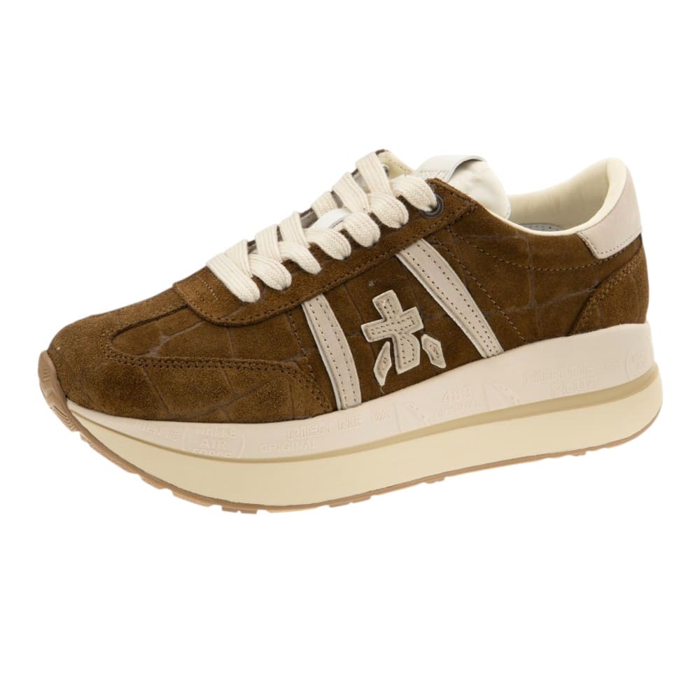 Sneakers Mujer Plataforma Ante Cuero Premiata foto 3