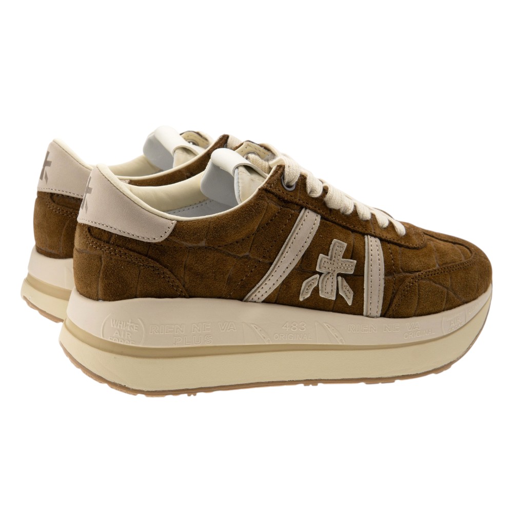 Sneakers Mujer Plataforma Ante Cuero Premiata foto 4