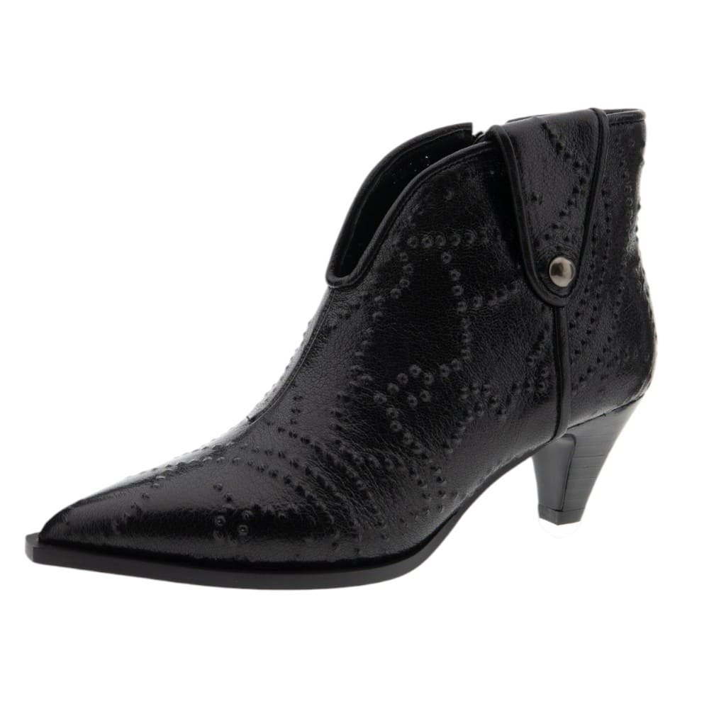 Botines Negros Piel Tacón Puntera Jeannot foto 3