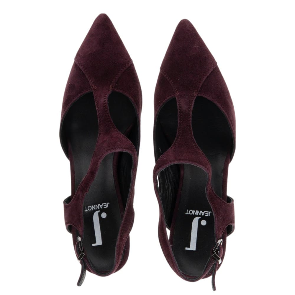 Zapatos Vestir Destalonados Ante Burdeos Jeannot foto 2