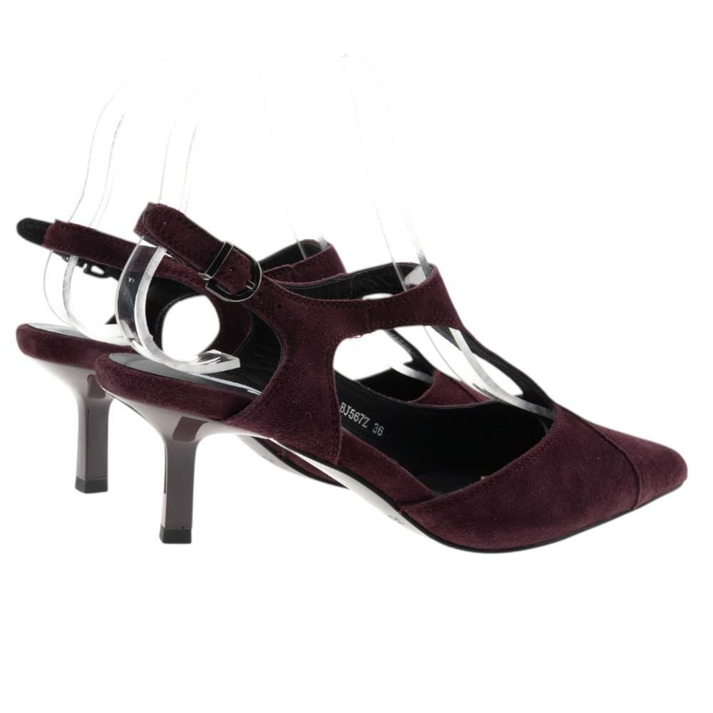Zapatos Vestir Destalonados Ante Burdeos Jeannot foto 4