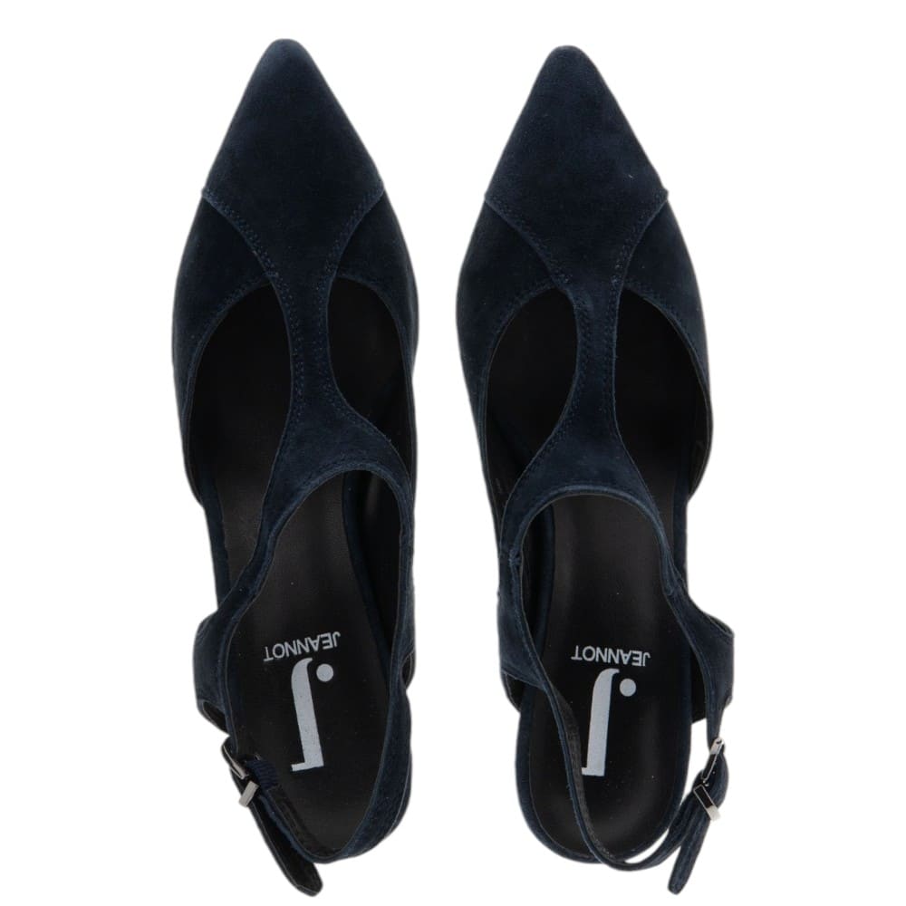 Zapatos Destalonados Ante Azul Hebilla Jeannot foto 2