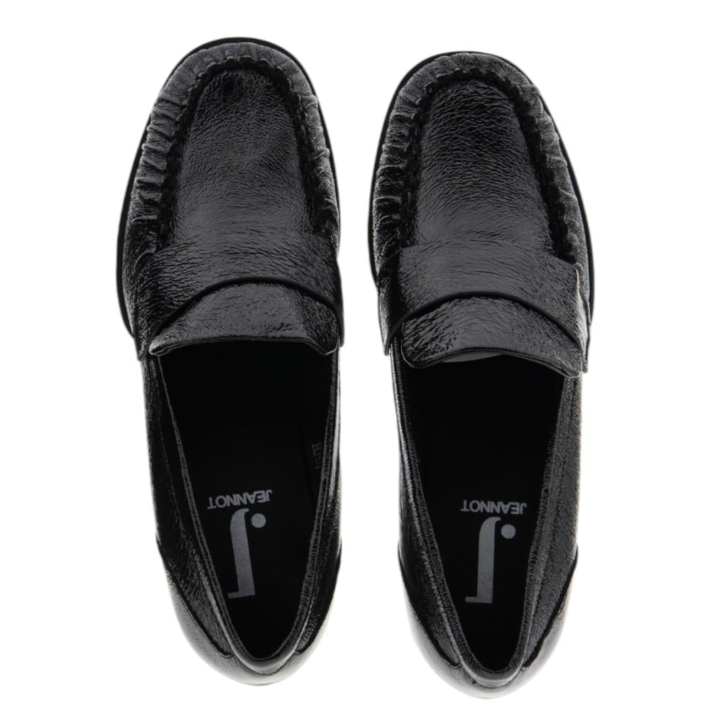 Zapatos Mocasín Tacón Ancho Negros Jeannot foto 2