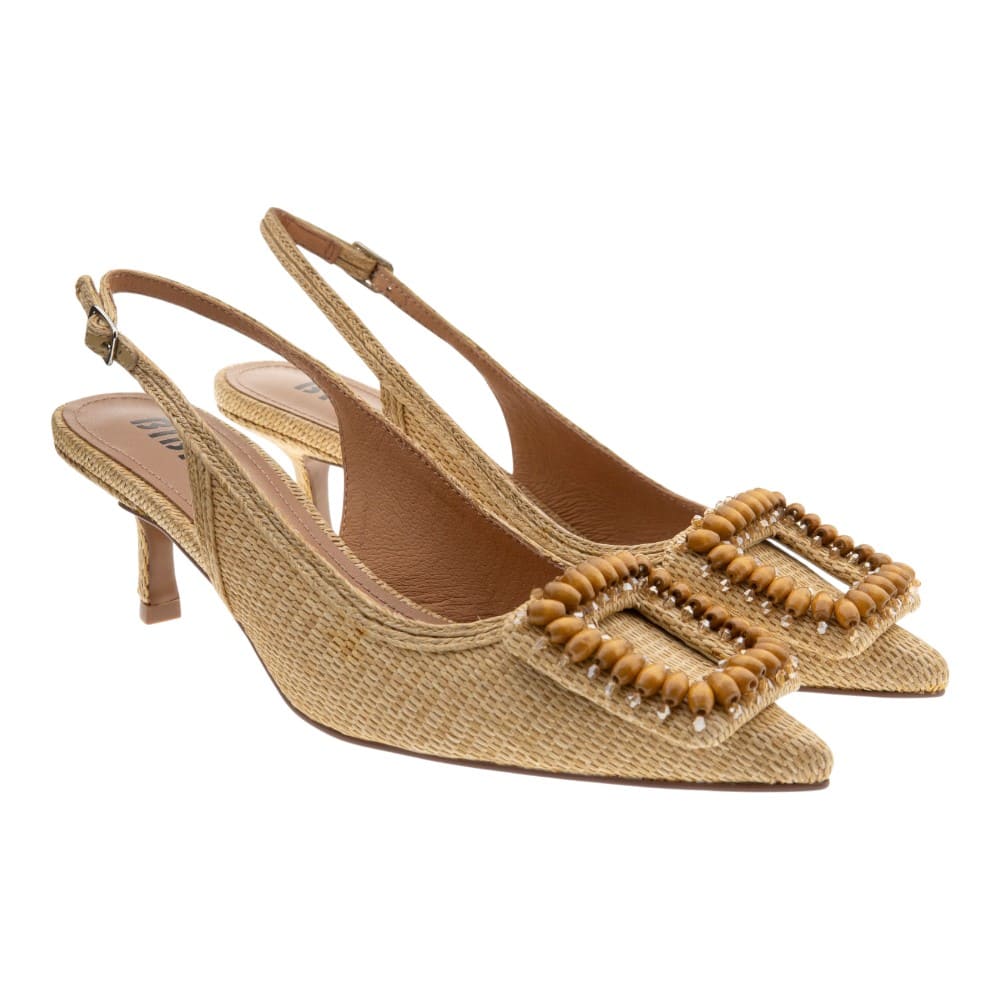 Zapatos salón rafia tacón Bibilou Bonnie Pump 55