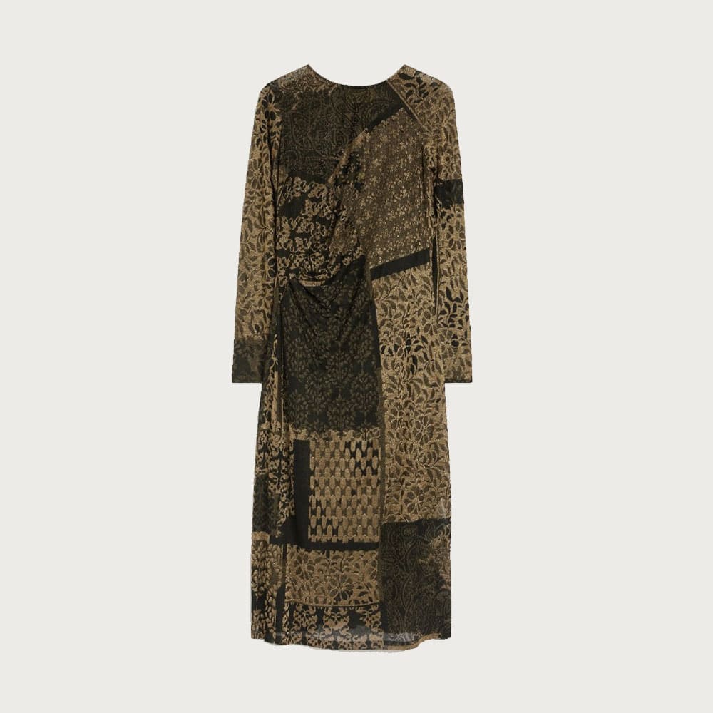 Vestido largo jacquard y lúrex Momoni Brina Dress
