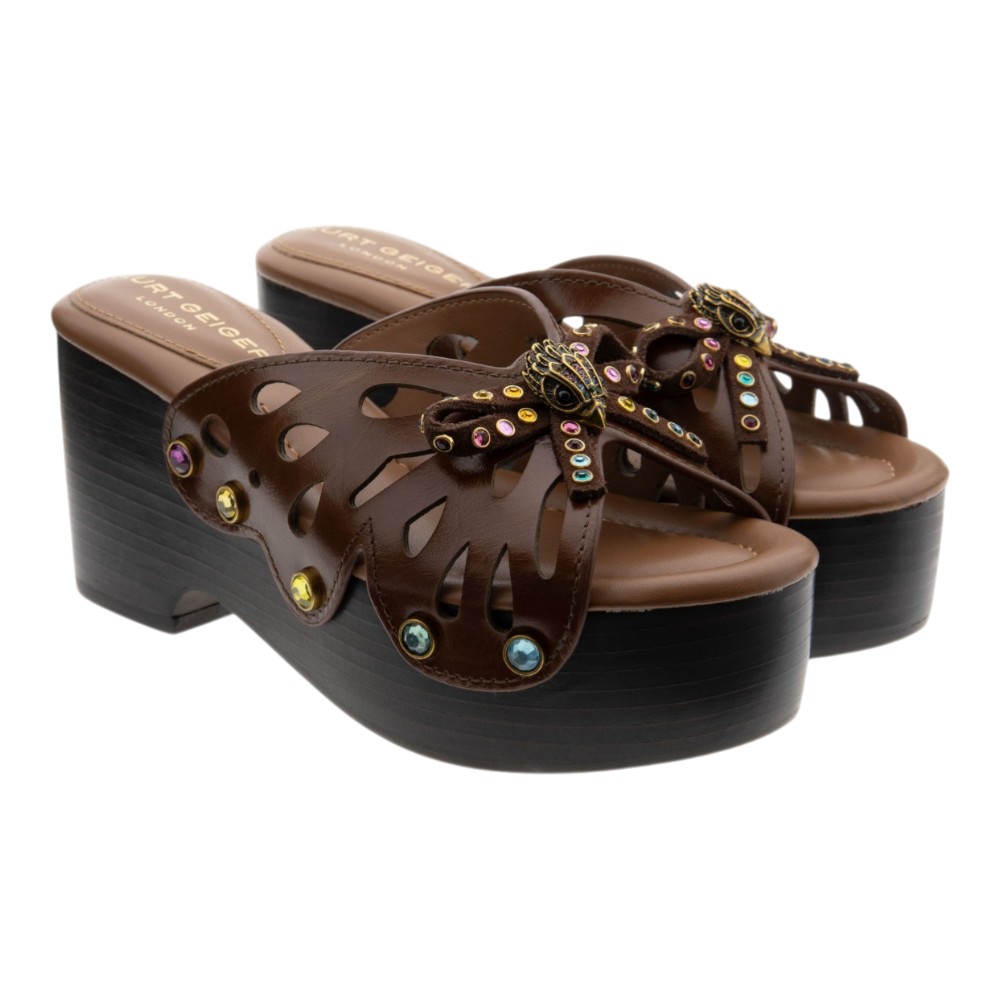 Sandalias cuña cuero Kurt Geiger Butterfly Wedge