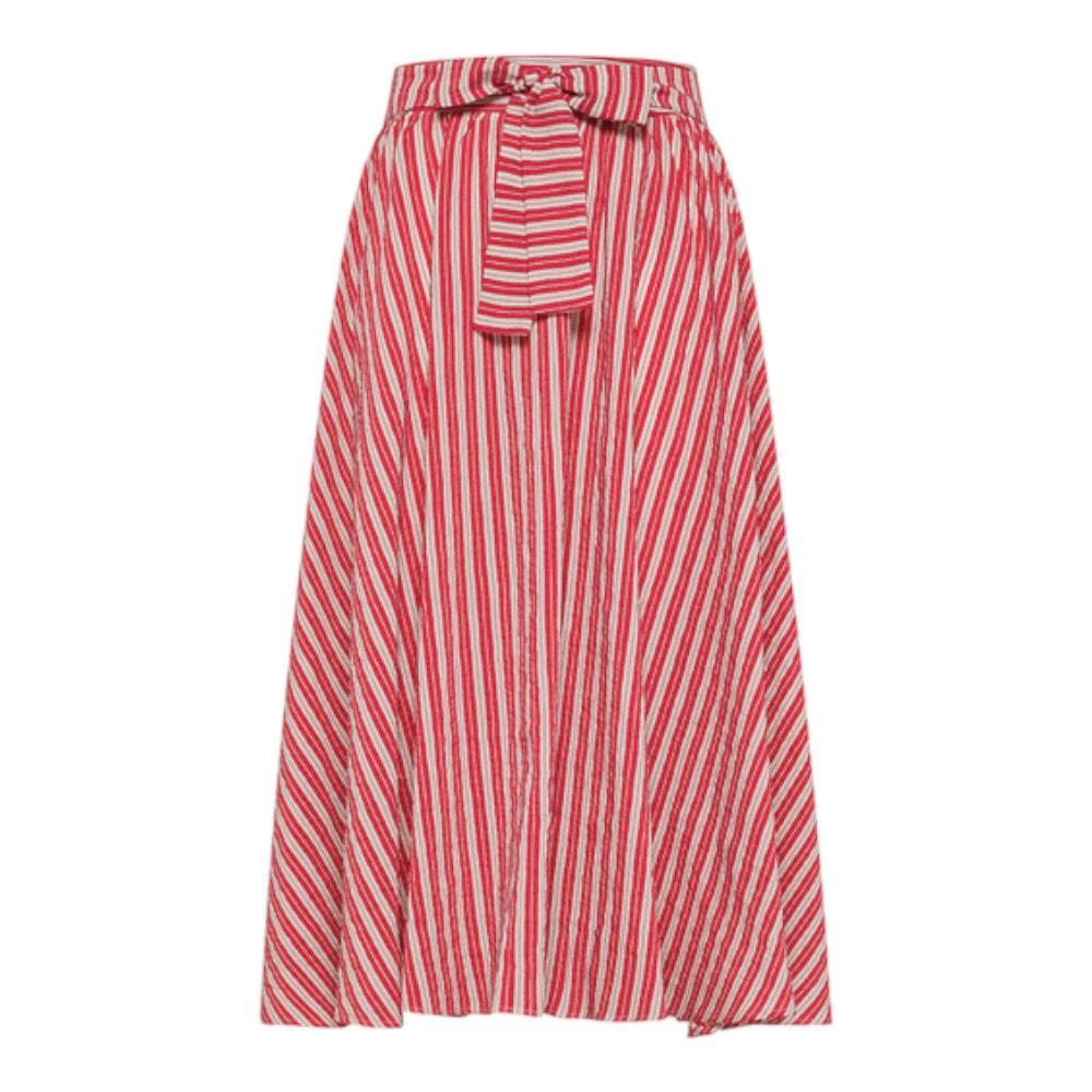 Falda Rayas Beig y Rojo Momoni Caiana
