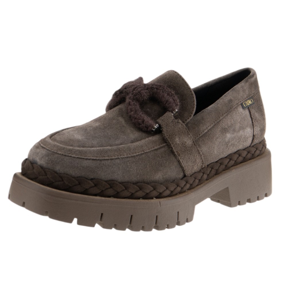 Mocasín serraje mujer Gaimo con suela volumen foto 3