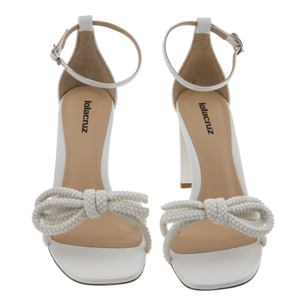 Sandalias Tacón Mujer Lazo Lola Cruz Blancas | Elegante con altura en Gallery foto 2