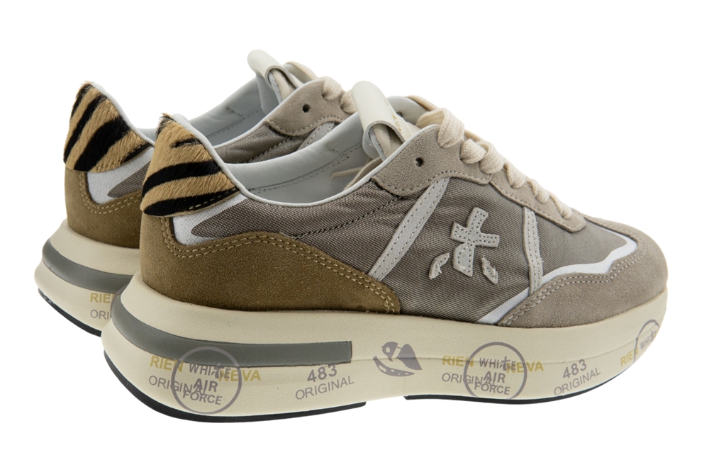 Sneakers suela gruesa mujer – Premiata gris foto 4