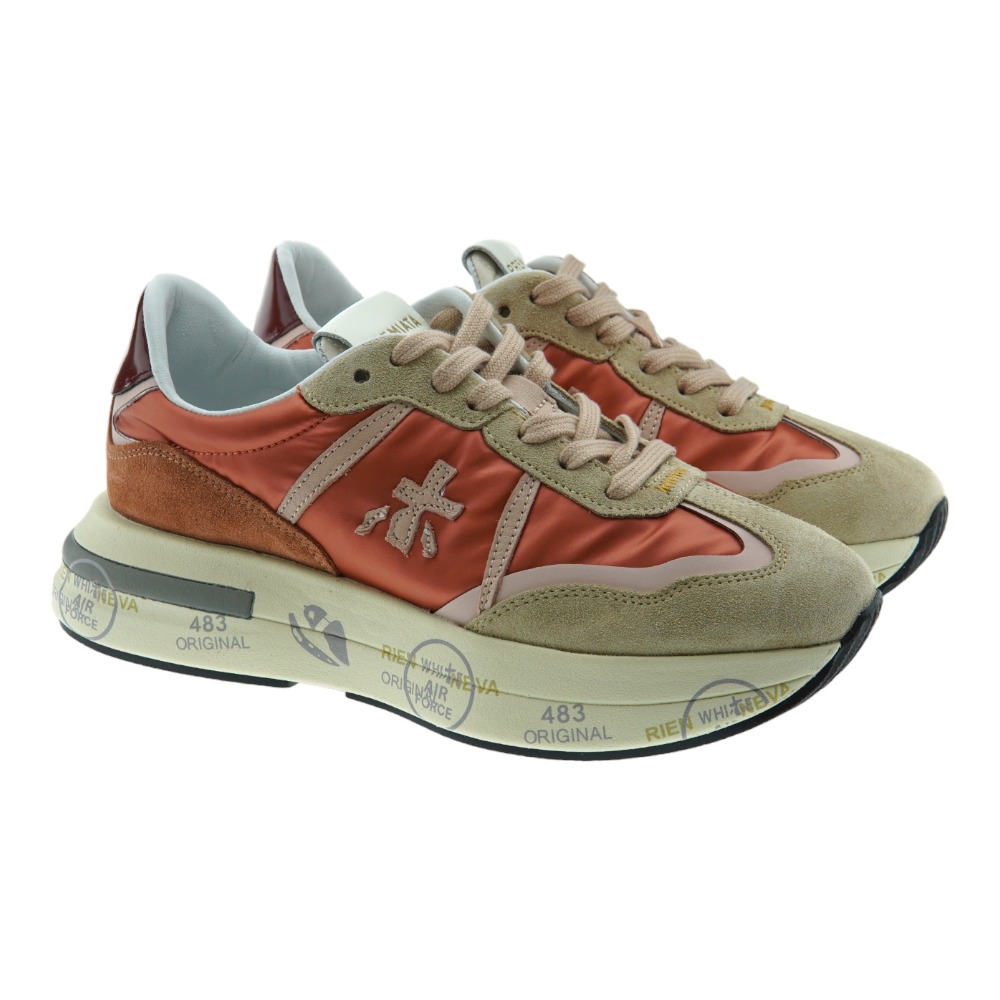 Deportiva mujer casual cordones doble suela Premiata Cassie