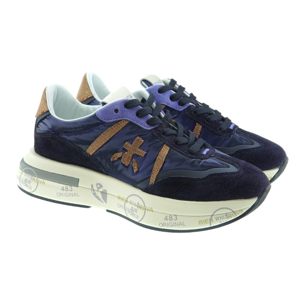 Sneaker mujer casual cordones doble suela Premiata Cassie