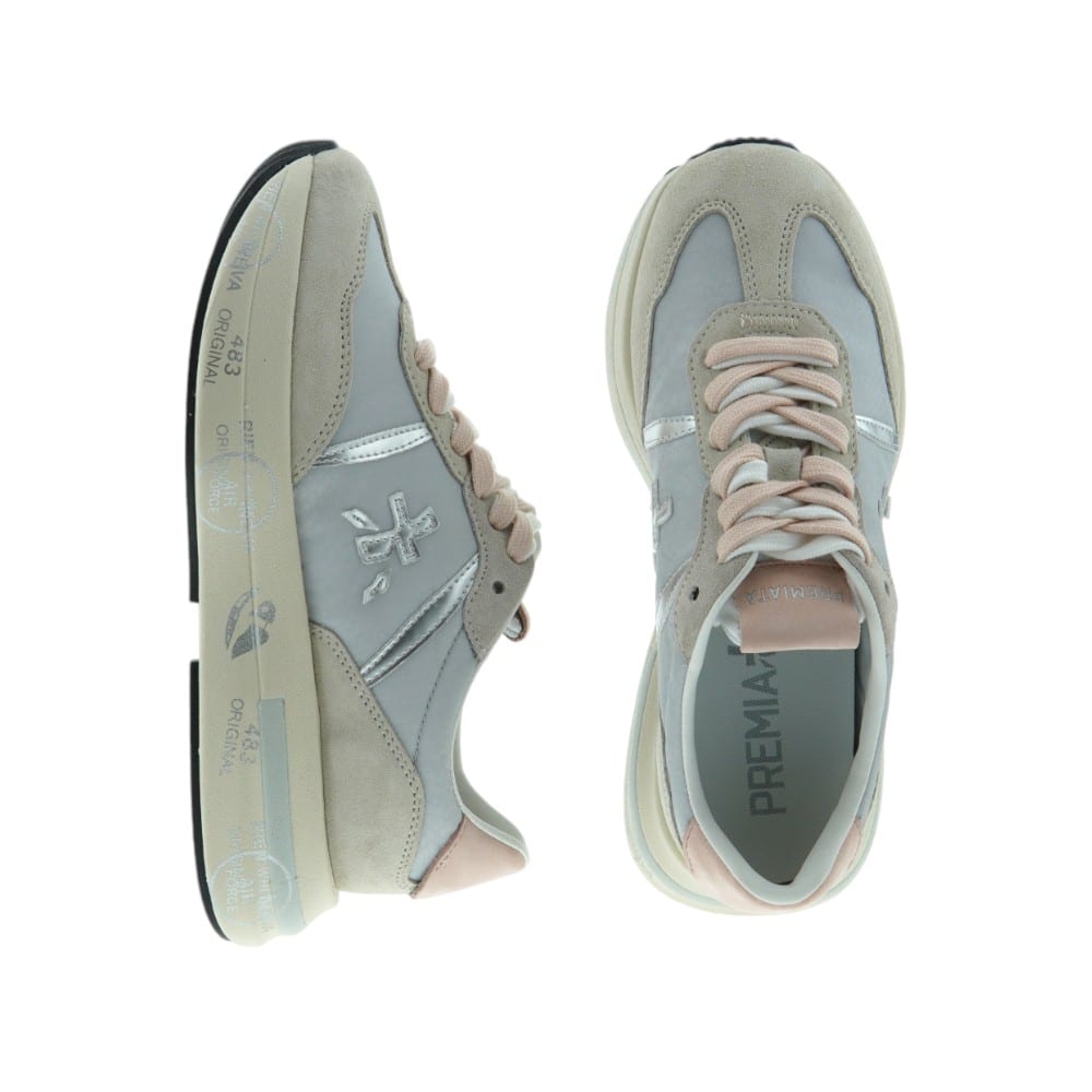 Compra Sneakers Beig Mujer Premiata Lander Beige y Plata | Gallery Carrile foto 2
