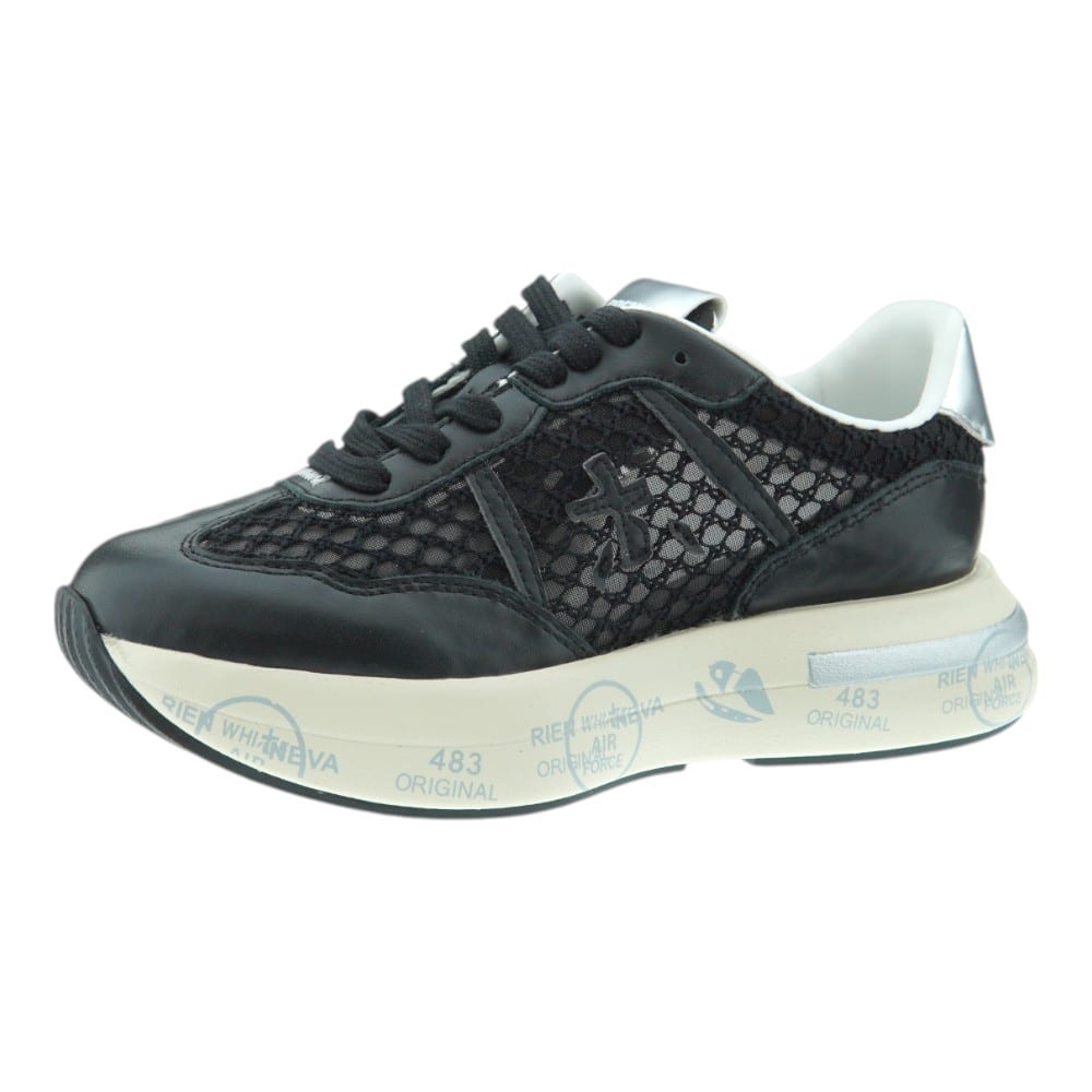 Sneakers Mujer Negras Premiata Cassie 7389 foto 3