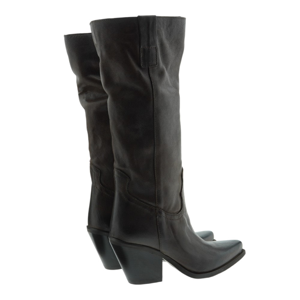 Botas altas camperas mujer en piel marrón Zoe | Estilo y comodidad foto 4